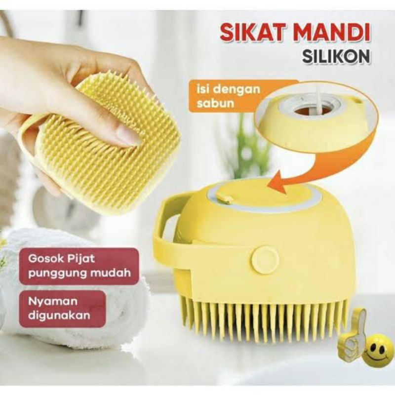 SPONGE MANDI SILIKON SIKAT BADAN DISPENSER SHOWER BRUSH SILICONE