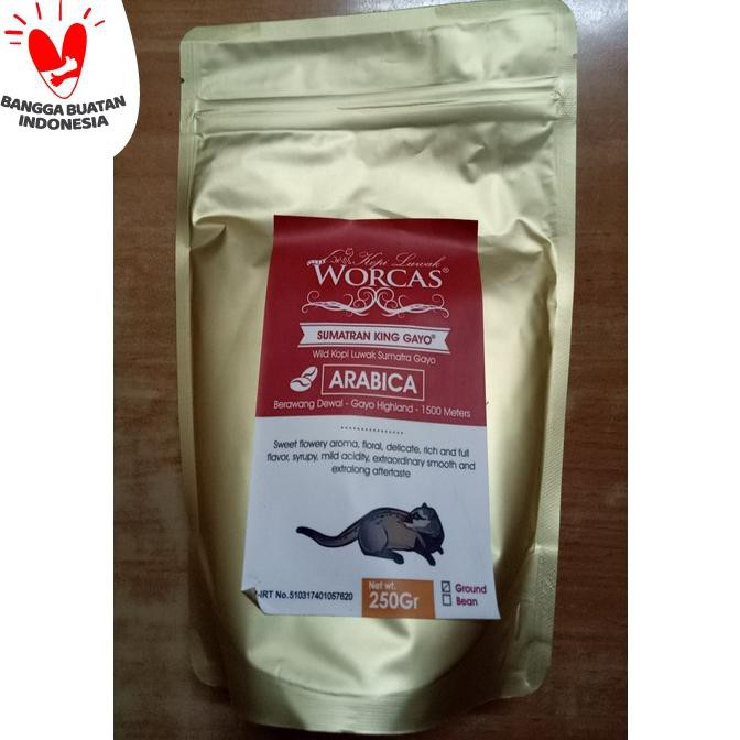 

DISKON WORCAS KOPI LUWAK GAYO 250gr KP269