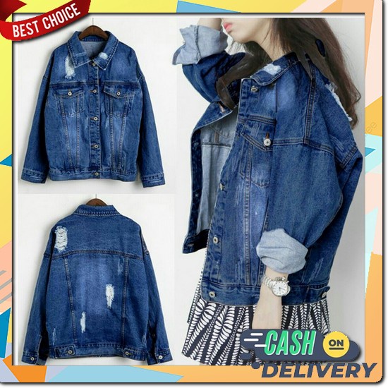Jaket Jeans Crop Girls Republic Wanita Jaket Cewek Kekinian Terbaru Jaket Jins Crop Levis Wan Fwr - 