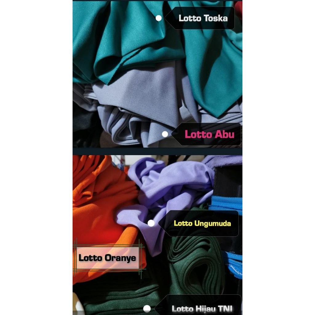 Bahan kain lotto untuk  Celana Training Olahraga