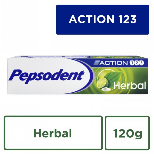 Promo Harga Pepsodent Pasta Gigi Action 123 Herbal 120 gr - Shopee