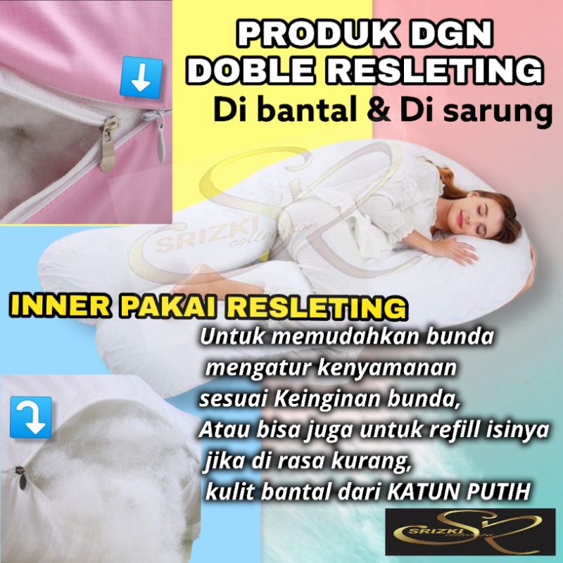 bantal hamil KATUN premium quality JUMBO XXL size 160 x 80cm 4kg + FREE TAS  EXLUSIVE bisa cod bayar di tempat
