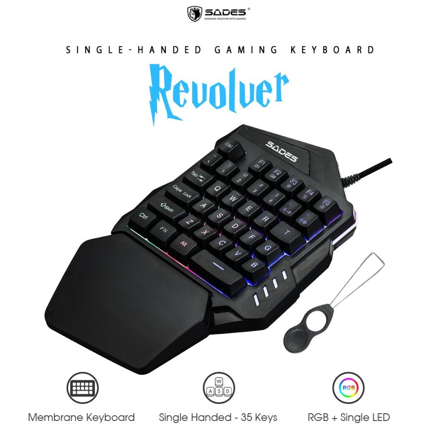 Sades Revolver TS-36 Single Hand Gaming Keyboard