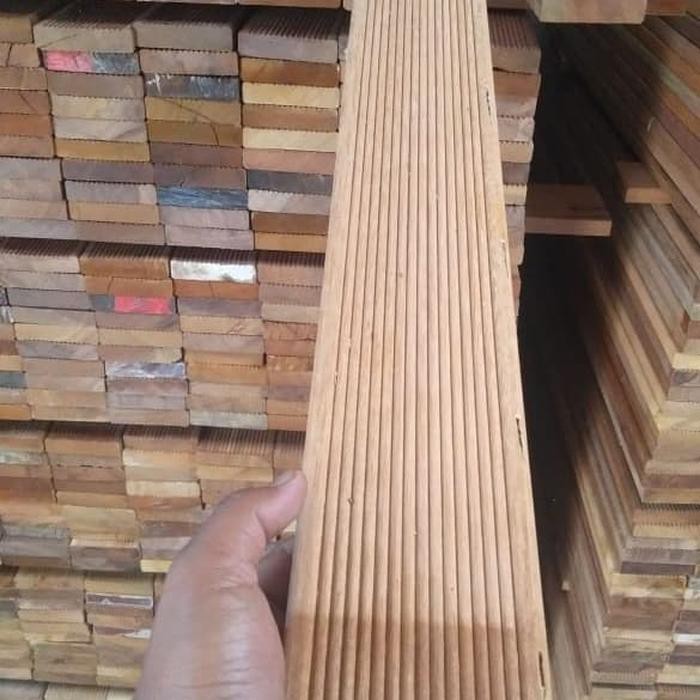 Unik Flooring Kayu Bengkirai Non Ulin Non Merbau Teras Balkon Pagar 2x9x10 Berkualitas