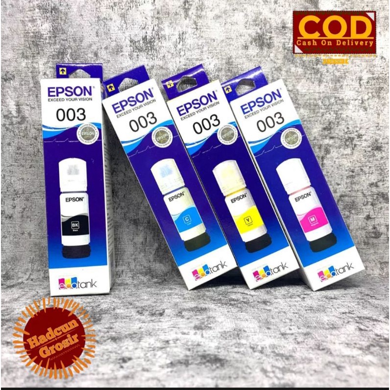 TINTA 003 UNTUK Printer:  L1110 L3100 L3210 L3110 L3150 L5190 (DIKIRIM DARI KOTA MEDAN)