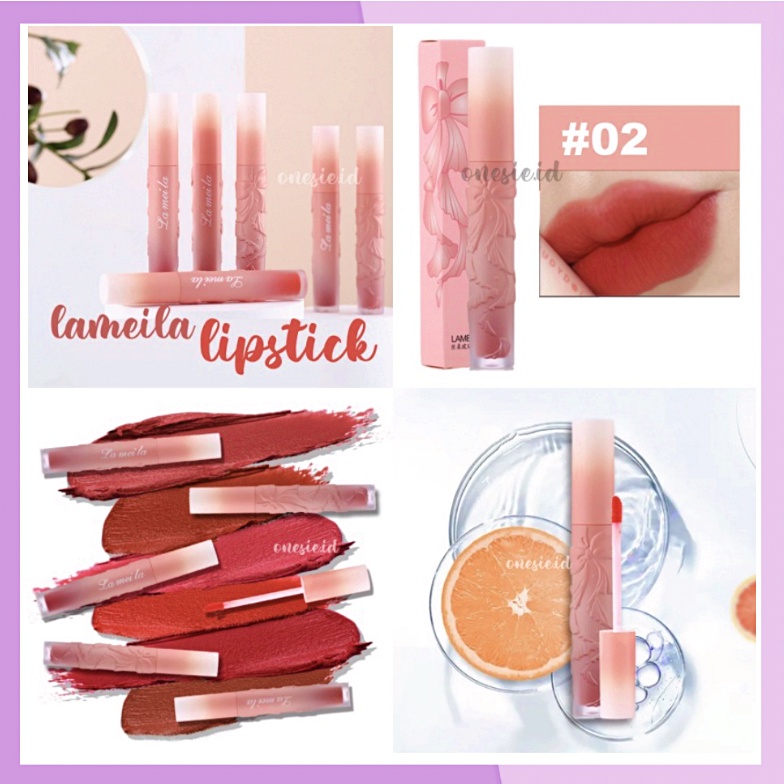 LAMEILA Lipstik Lip Glaze Ribbon Pelembab Lip Gloss Lipstik Tahan Lama LA091