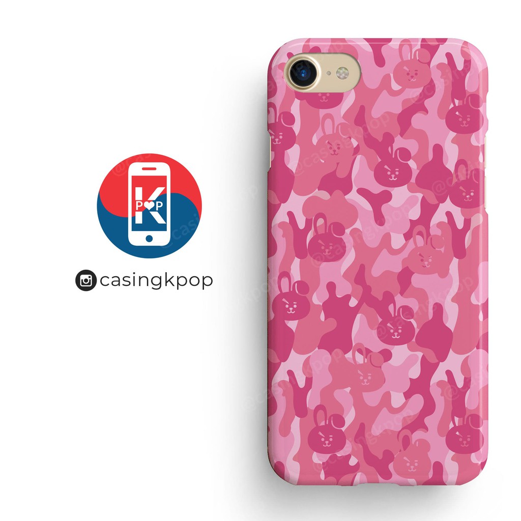 CASEME CASING HP KPOP Xiaomi/Oppo/samsung/Vivo/iPhone BT21 COOKY CAMOUFLAGE