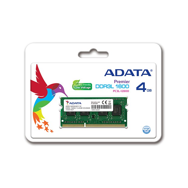 ADATA RAM DDR3L-1600 4GB SODIMM FOR NOTEBOOK