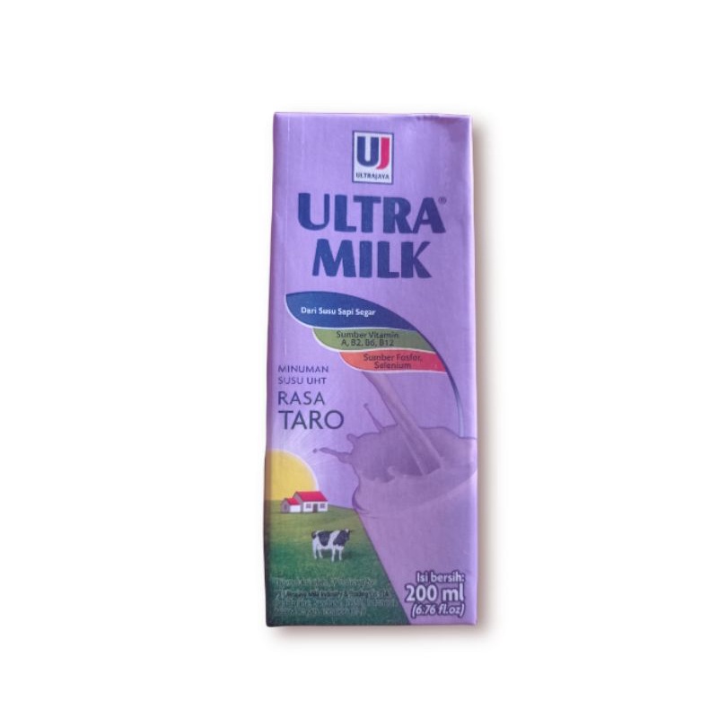 

Susu Ultra Milk Susu UHT Rasa Taro @200ml