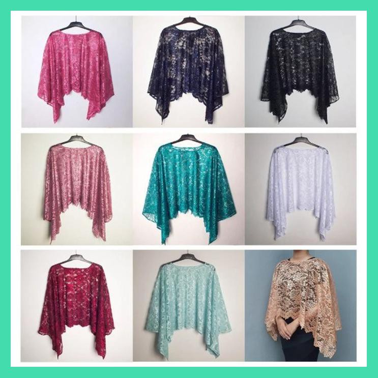 CAPE OUTER BROKAT POLOS BANYAK WARNA