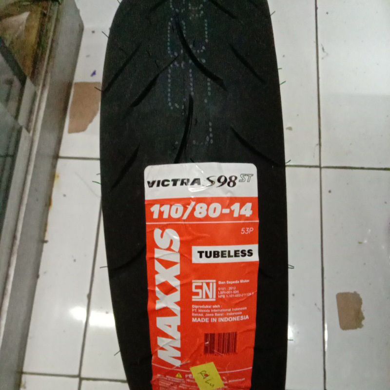 BAN MAXXIS VICTRA S98ST 110/80 -14 TUBELESS - BAN LUAR TUBLES MOTOR MATIC AEROX ADV PCX VARIO TUBLES