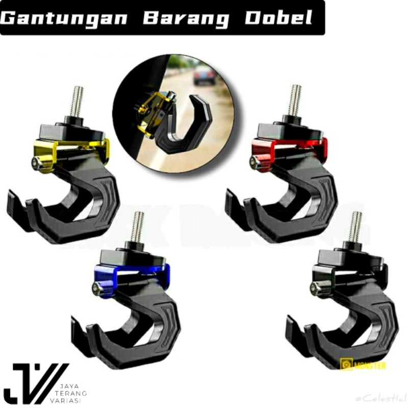 Gantungan Motor Stelan Cabang 2 Universal / Gantungan motor / Cantolan Barang / Centolan motor Besi