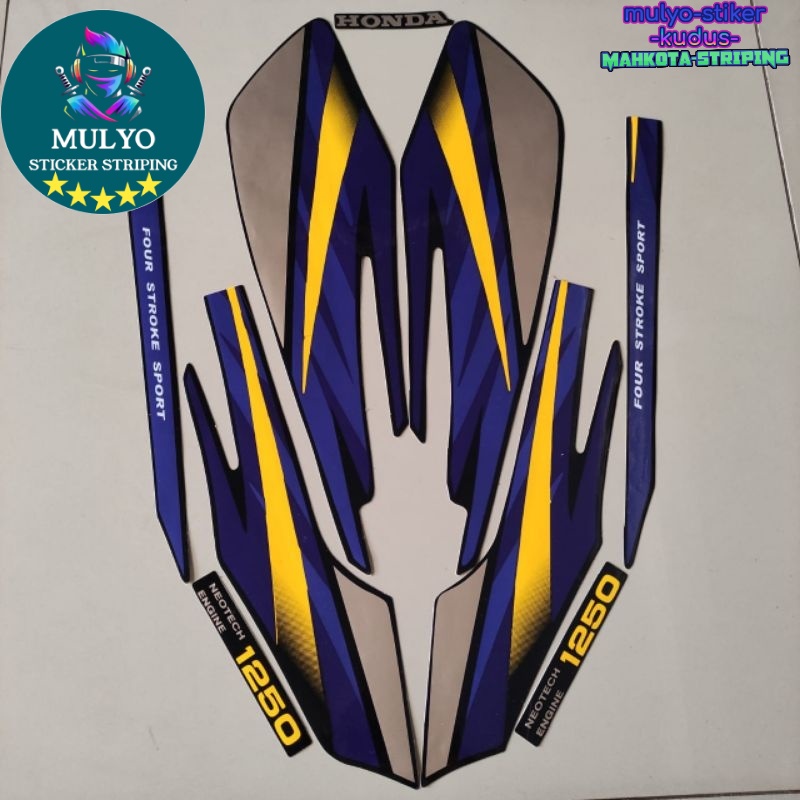 STRIPING STICKER LIS LES POLET honda gl max glmax 1997 1998 neo tech kuning biru ungu list body stan