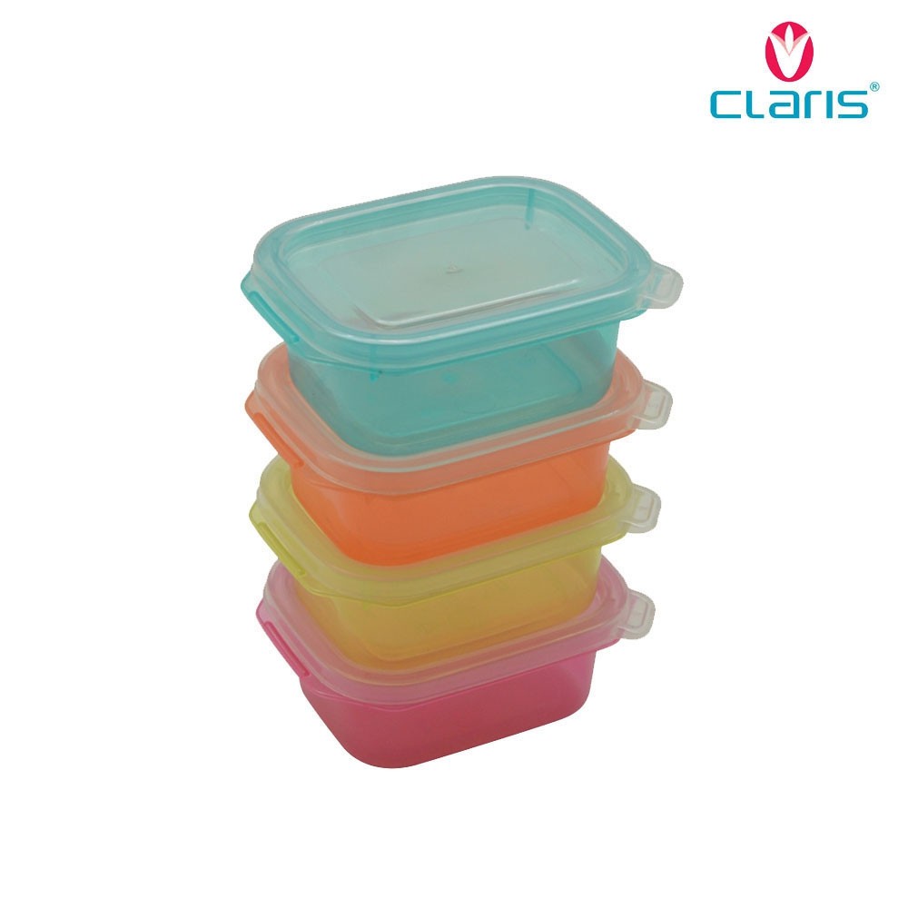 Kotak Makan Mini/Tempat Bumbu 100ml 4pcs FoodSaver Claris 2931-4