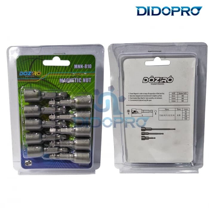 Doziro Mata Bor Roofing Set 5 pcs 8x42 mm Socket Bit Kunci Nut Setter