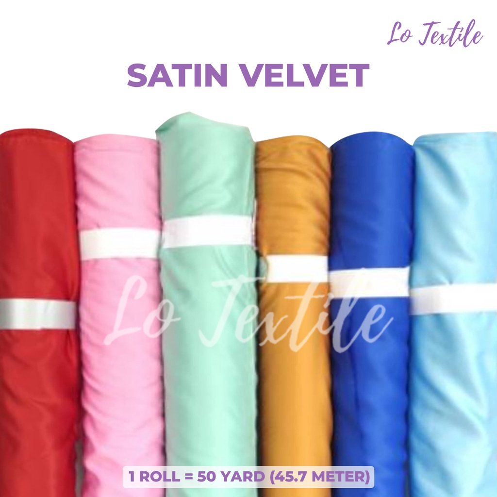 Bahan Kain Satin Velvet Premium Per Roll