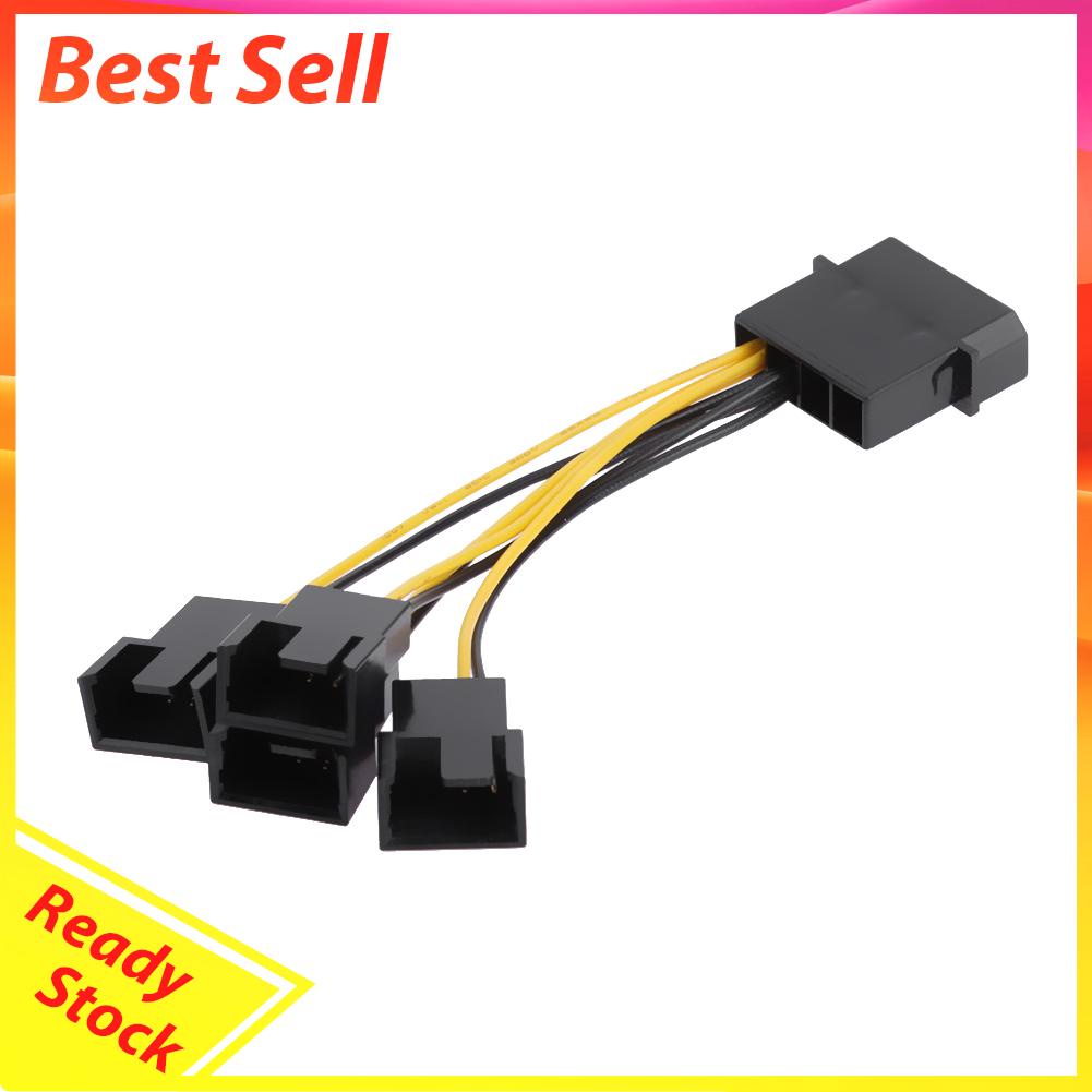Kabel Power Splitter D-Port 3pin 1 Ke 4 Arah Untuk Kipas Pendingin Cpu Pc