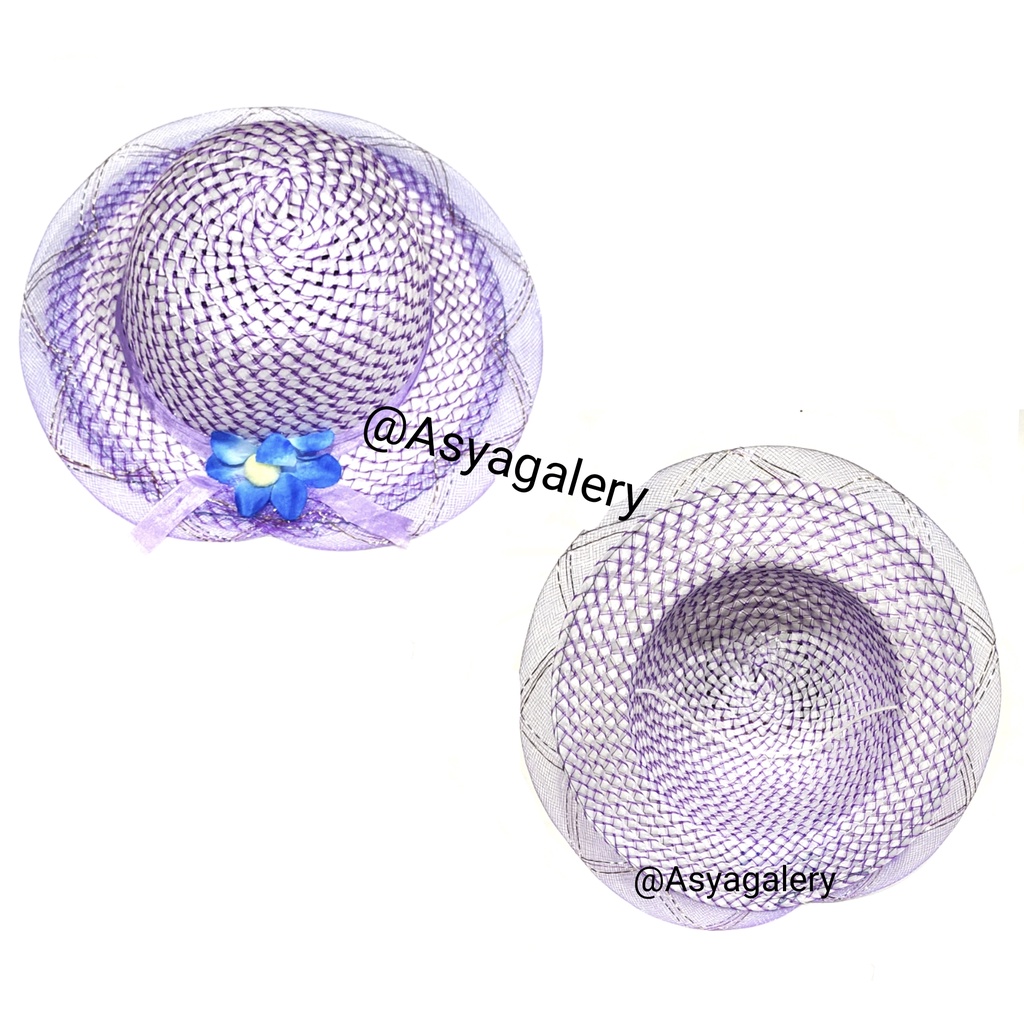 Topi Anak Pantai Anyaman / Topi Pantai Anak Anyaman Perempuan / Topi Anak Lucu