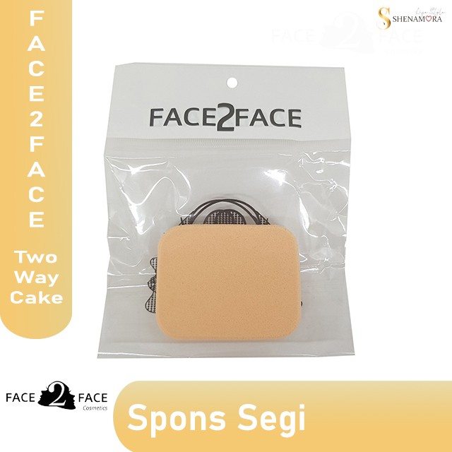 Face 2 Face Spon Bedak Pada Segi / Two Way Cake Sponge