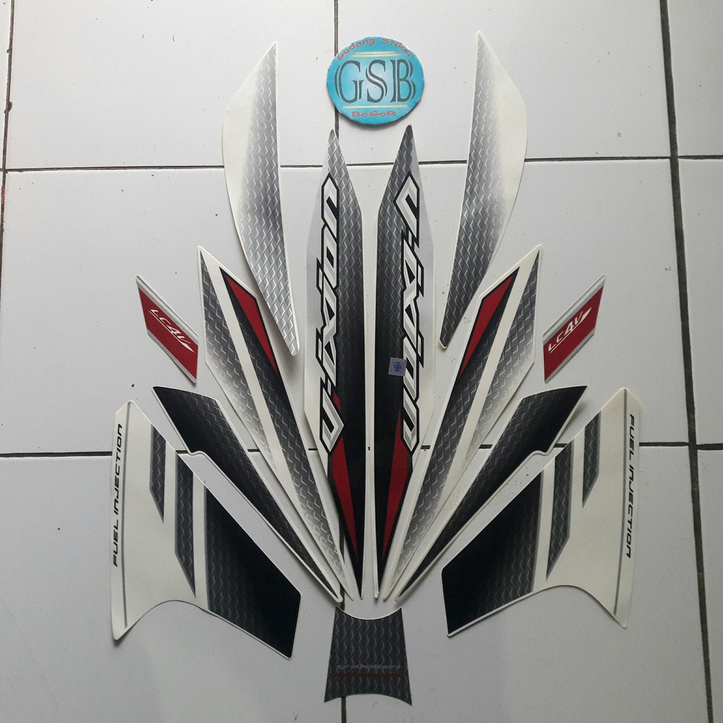 Stiker Lis Body Motor Yamaha Vixion 2014 Putih Shopee Indonesia