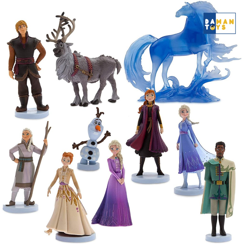 Frozen 2 Figure Set 10 Mainan Pajangan Miniatur Hiasan Topper Action Figure Frozen Elsa anna