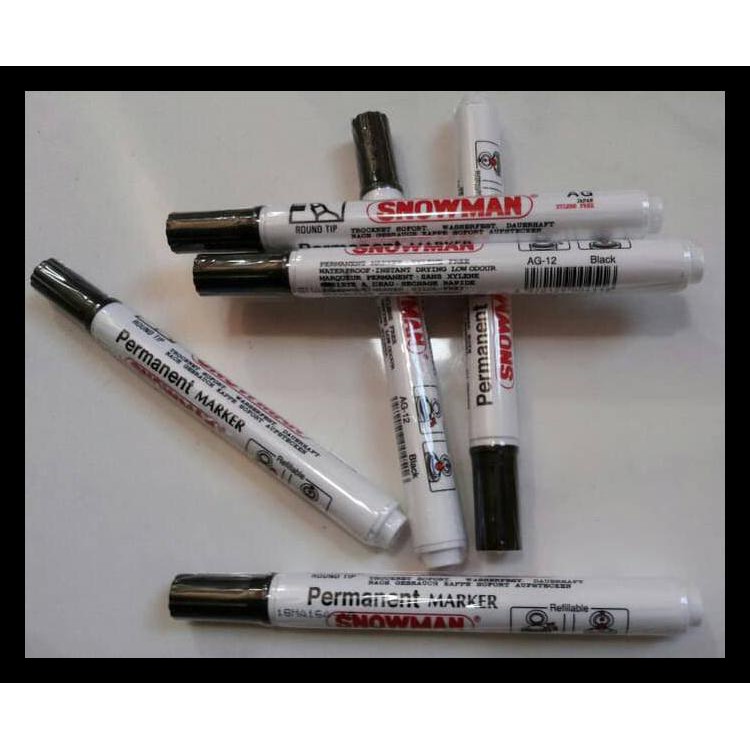 

DISKON SPIDOL SNOWMAN PERMANENT MARKER EKONOMIS AG 12 / TINTA PERMANEN AG-12 - HITAM BARANG