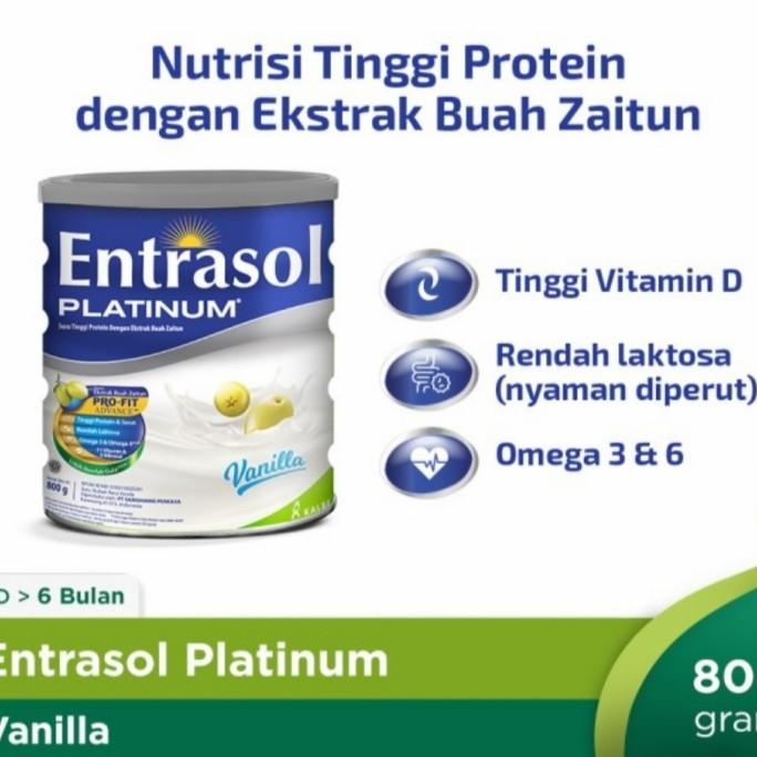 

(BISA COD) Entrasol Platinum / Senior Vanilla 800 gram Susu Vanila 800gr 0 PRODUK TERBATAS Kode 1216