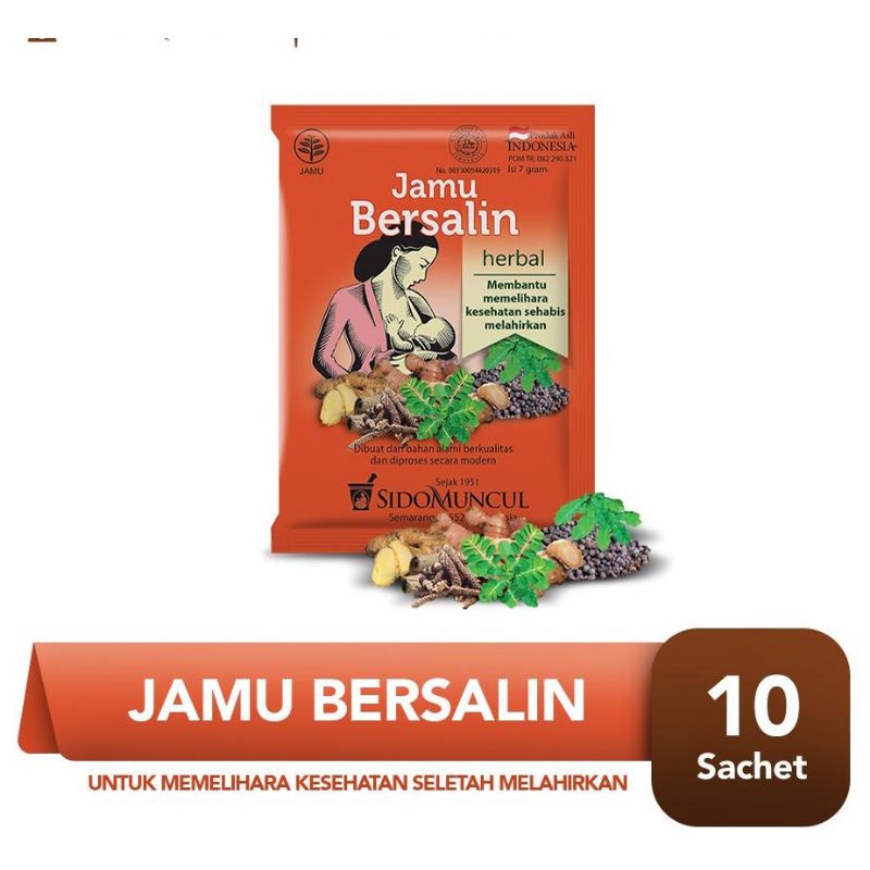 

jamu bersalin serbuk isi 10 shaset sidomuncul