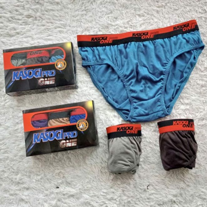 3 Pcs CD Kasogi Pro One | Celana Dalam Kasogi Karet Boxer Pria Dewasa Laki Laki | Open Grosir 3pcs