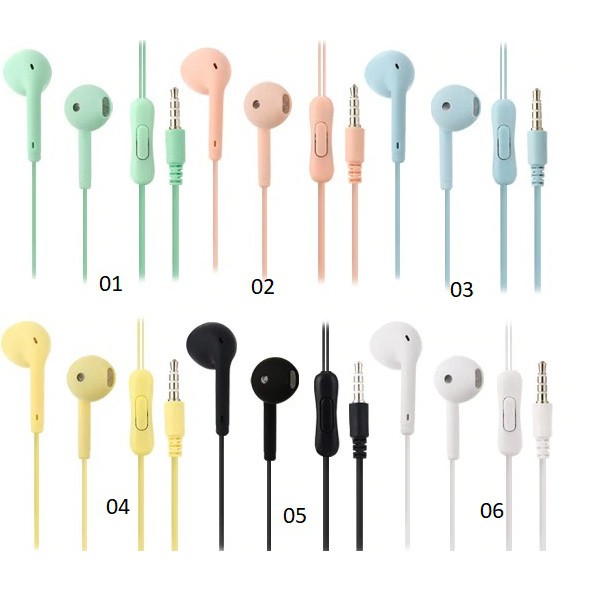 SILVERTECH HEADSET HANDSFREE EARPHONE MACARON MATE COLOR HIFI EXTRA BASS