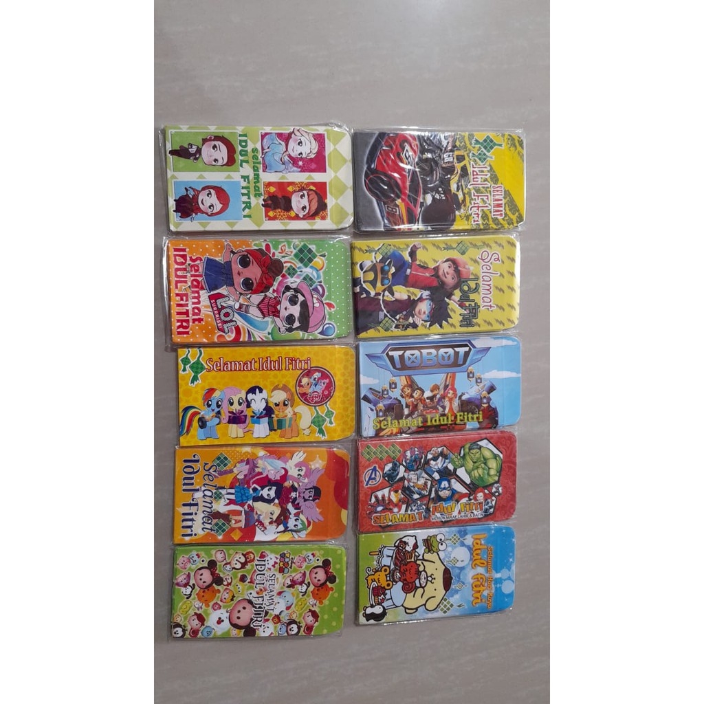 

AMPLOP LEBARAN BER KARAKTER LUCU / UNIK PER PACK ISI 10