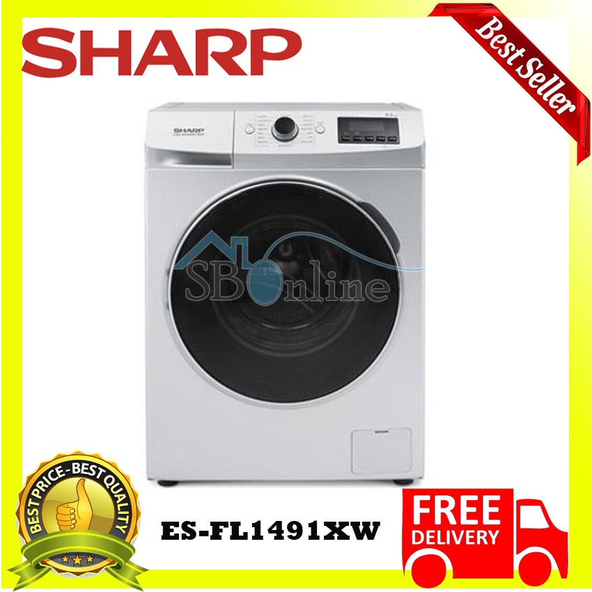 SHARP Mesin Cuci Front Loading Series 9.5 Kg ES-FL1491XW