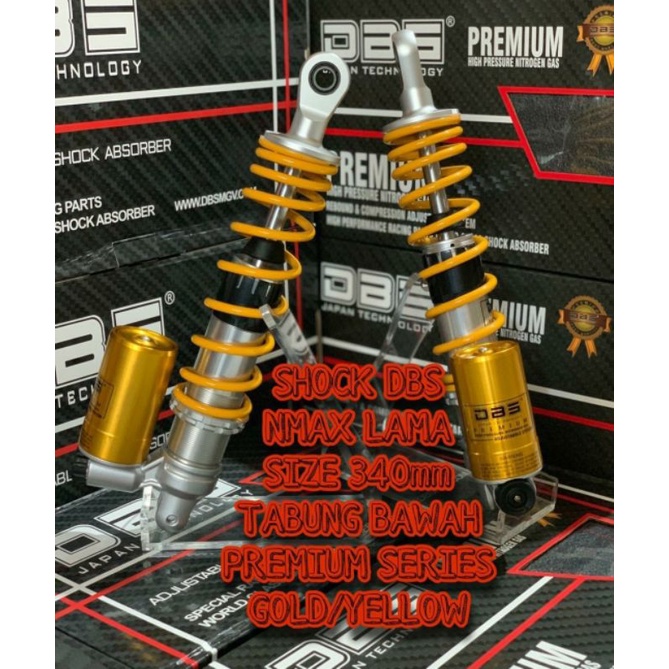 shock dbs premium tabung bawah uk 340 nmax old/pcx ulir kuning