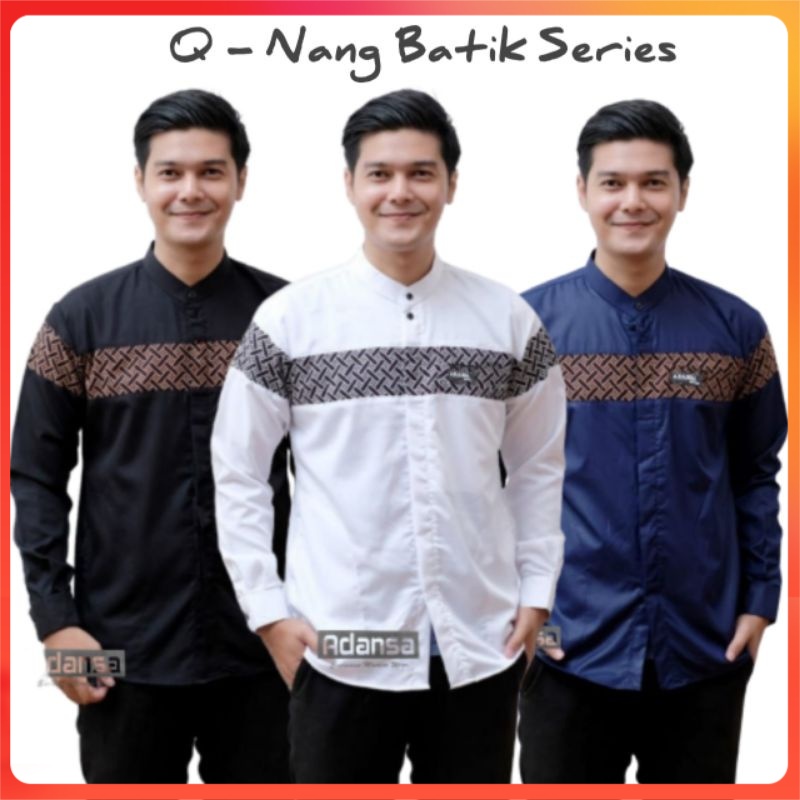 Baju Koko Hadroh Pria Dewasa Lengan Panjang | New Motif Q - Nang Batik Series