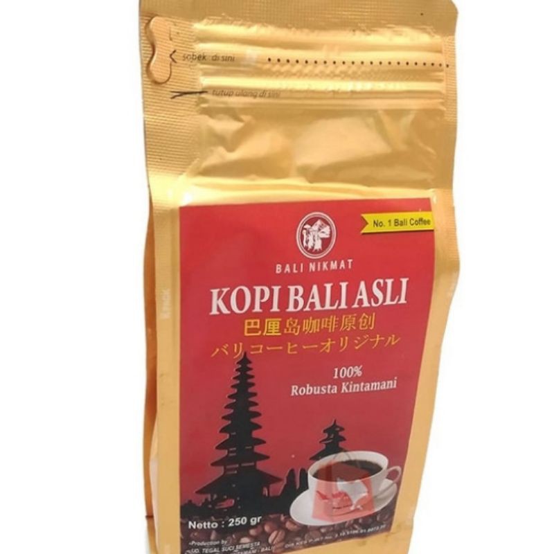 

Kopi Bali Asli Kintamani Cap Bali Nikmat Robusta 250 Gram