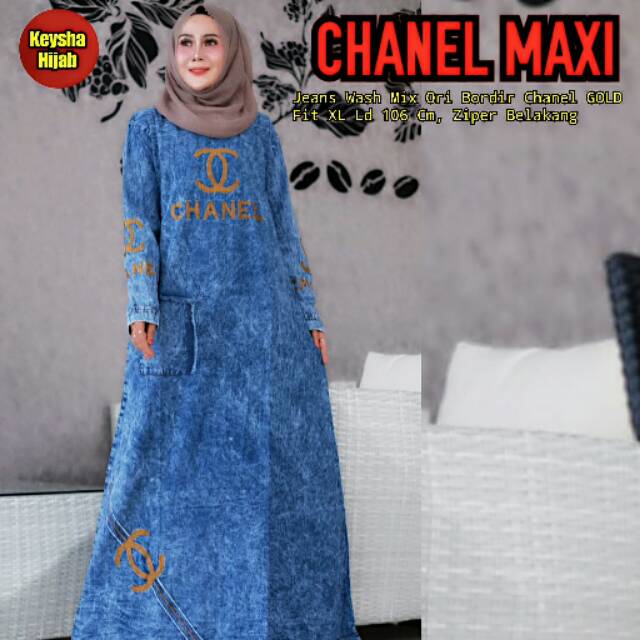 GAMIS JEANS CHANEL MAXI  BY KEYSHA HIJAB