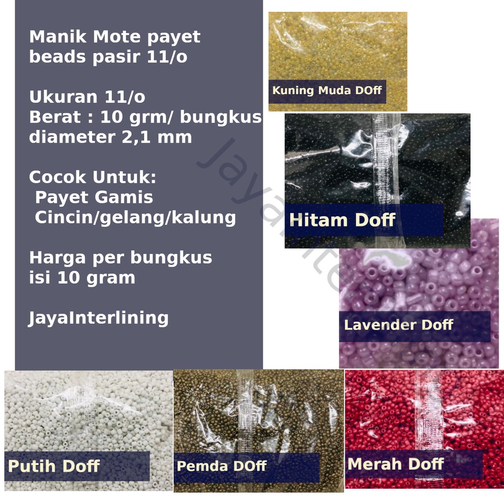 Mote Payet Pasir Manik  beads 11/o