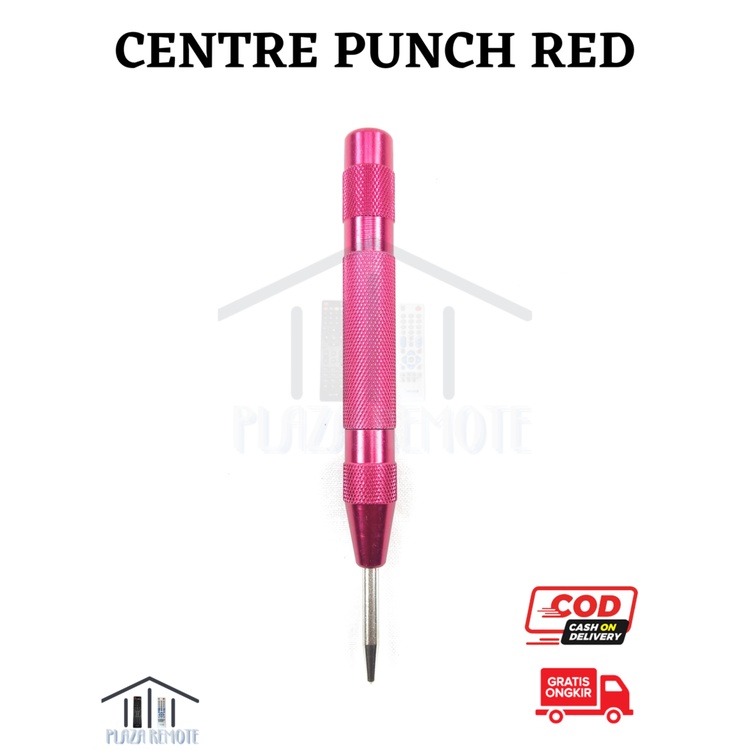 Penanda Titik Bor Center Punch merah red