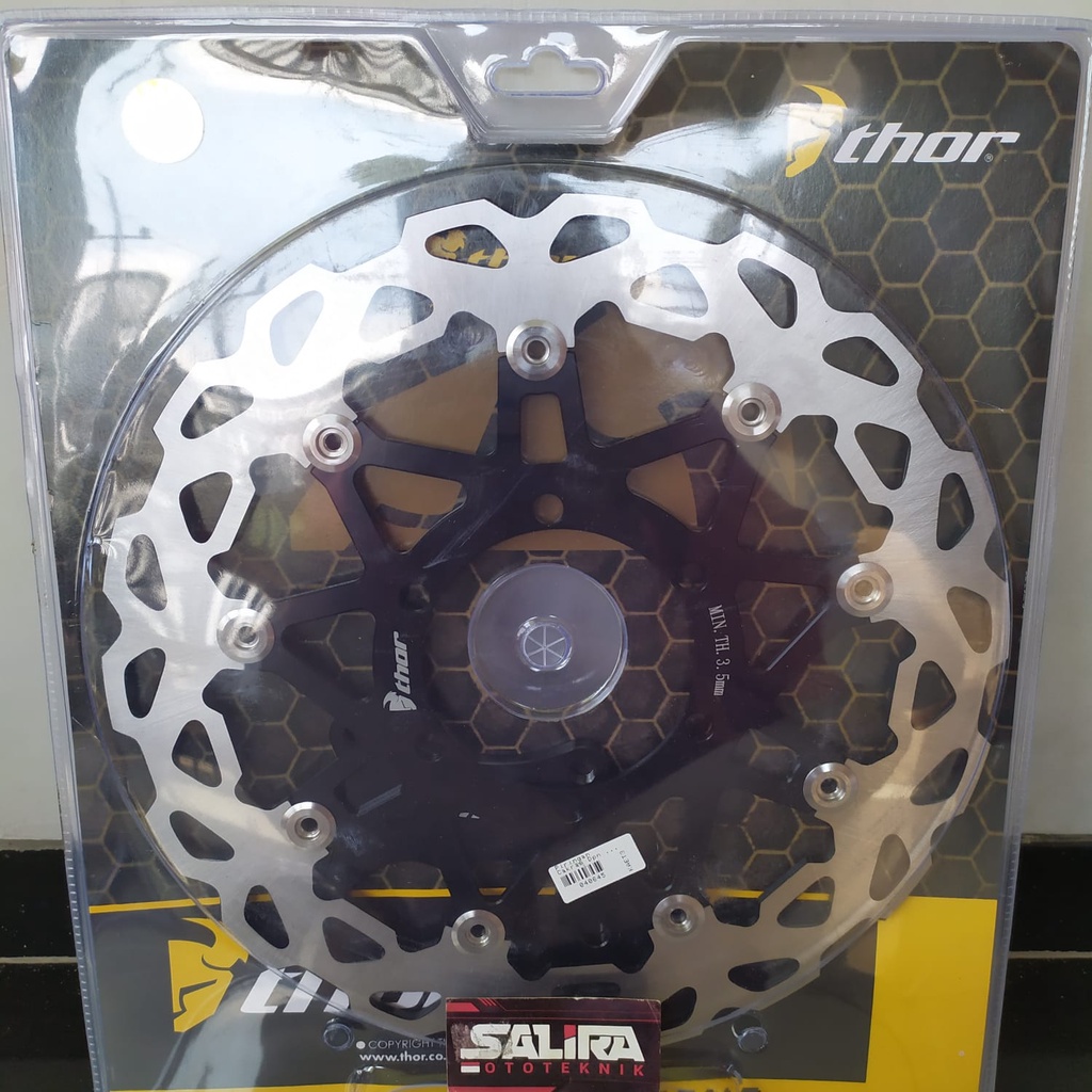 Disc Disk Piringan Cakram Depan Kawasaki KLX 150 Thor Floating 320mm Black Gold Red