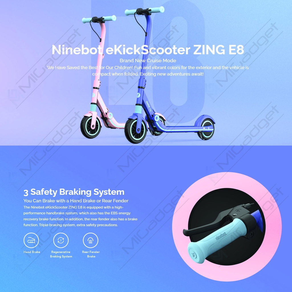 Segway Ninebot Kids Electric Scooter Anak E8