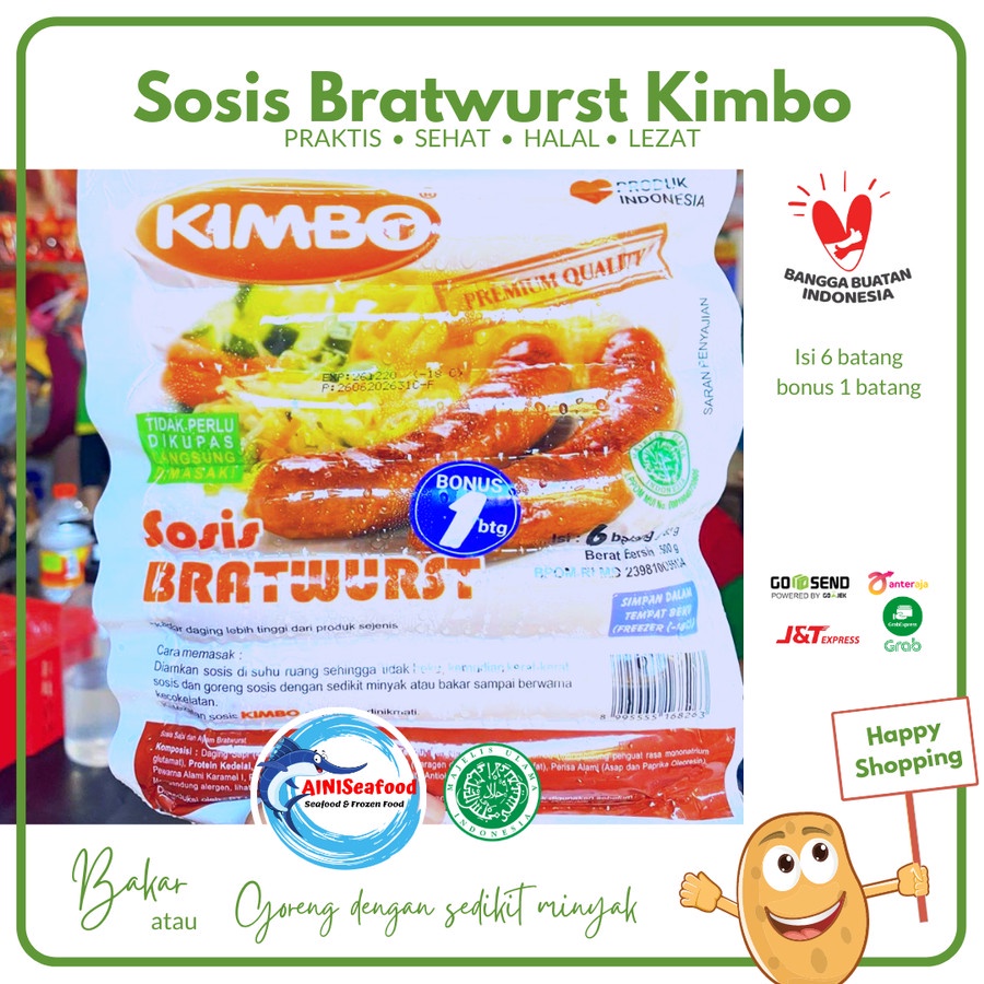 

Kimbo Sosis Bakar Besar Jumbo dan Mini / Sosis Bratwurst Premium surabaya