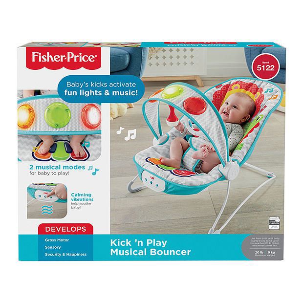 Fisher Price Kick 'n' n Play Musical Newborn Toddler Bouncer