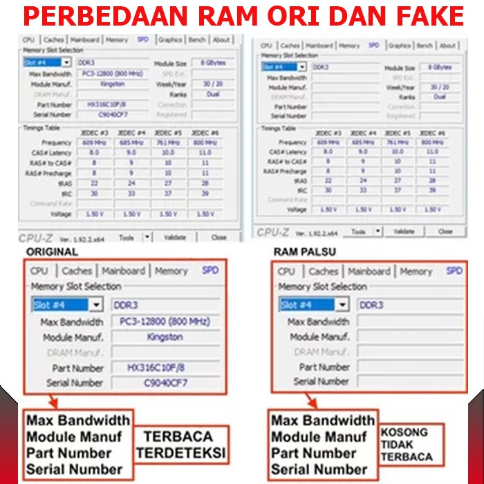RAM MEMORY PC KOMPUTER DDR3 4GB PC 10600 12800 HYPER X