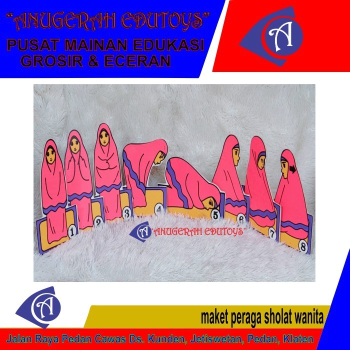 mainan edukasi maket peraga sholat perempuan
