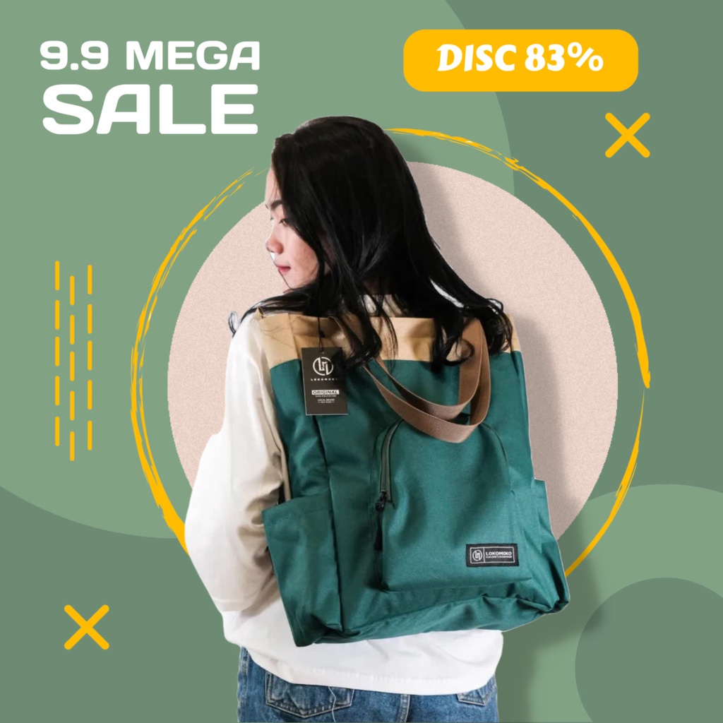 Esstore19 - Totebag UNISEX Distro Backpack Lokomoko Multyfungsi