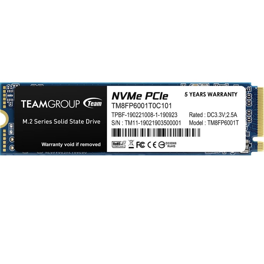 TEAMGROUP MP33 1TB SLC 3D NAND TLC NVMe 1.3 PCIe Gen3x4 M.2 2280