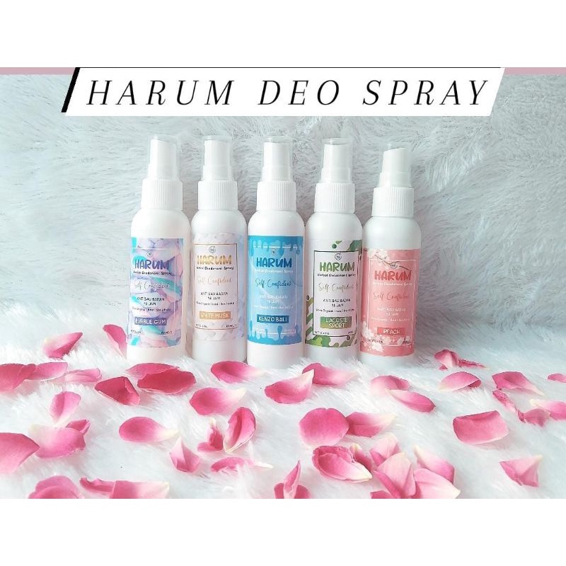 HARUM DEO SPRAY - DEODORANT SPRAY Alami /tawas 60ml anti Bau badan 48 jam