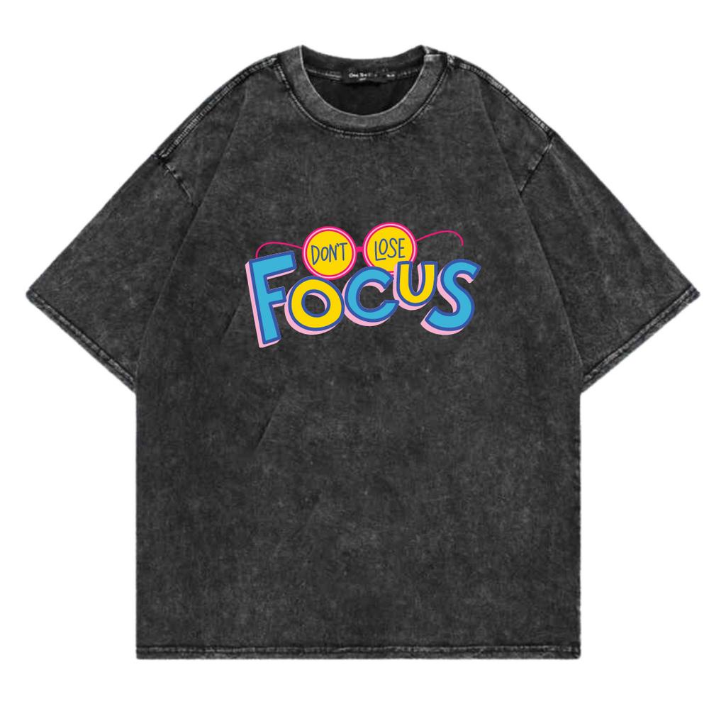 Kaos Oversize Wash Sablon Original Endrock Tema Font FOCUS