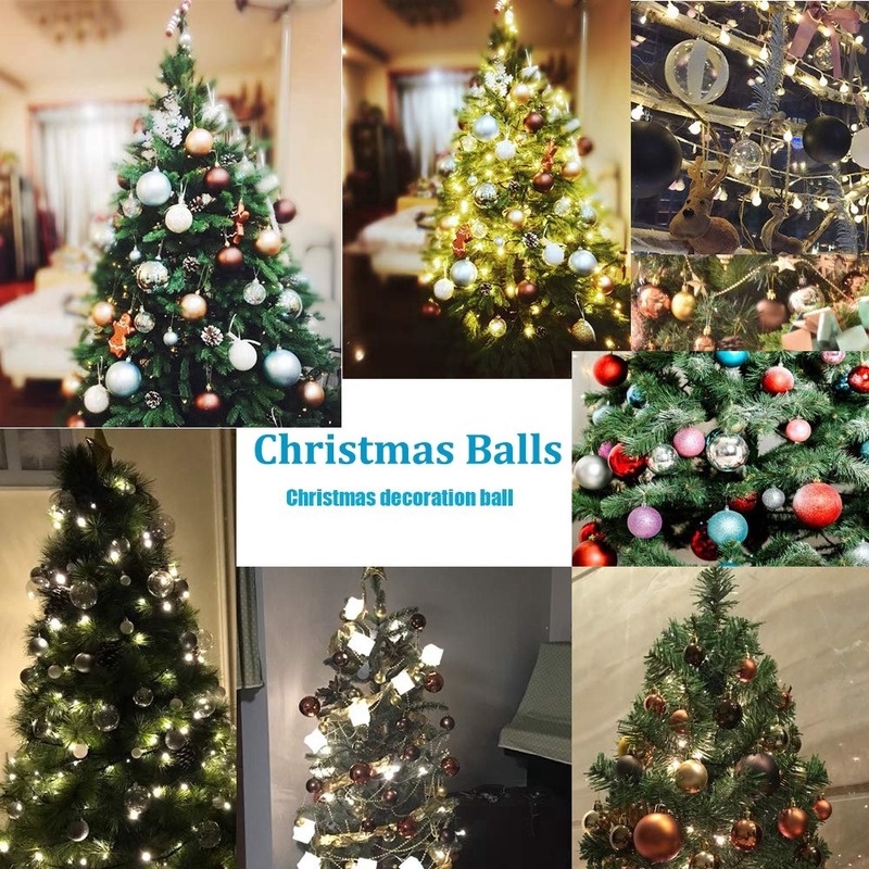 Christmas Balls Ornaments for Xmas Tree - Shatterproof Hanging Ball for Wedding Party Decoration