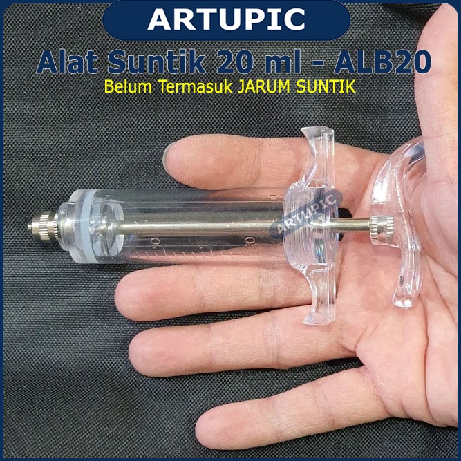 Alat Suntik ALB20 Spuit Syringe Suntikan 20 Ml Tabung Mika Hewan Besar Semi Auto Sapi Babi Kambing Kuda Dll